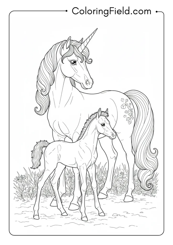 Unicorn Mother and Foal