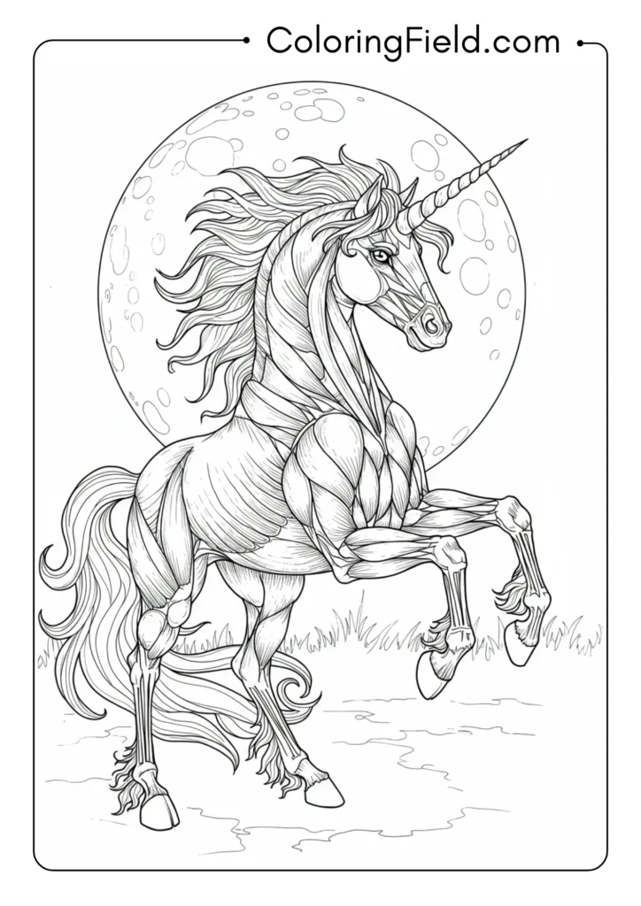 Unicorn in Moonlight
