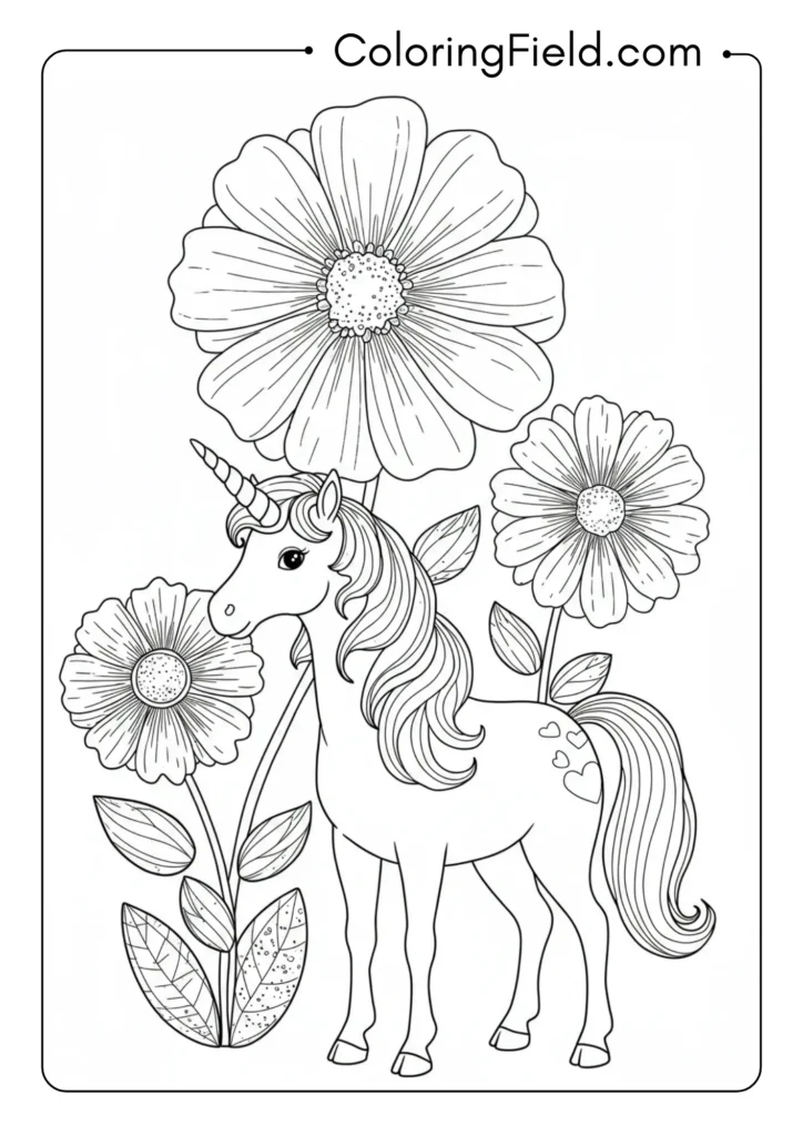 Unicorn with Flower