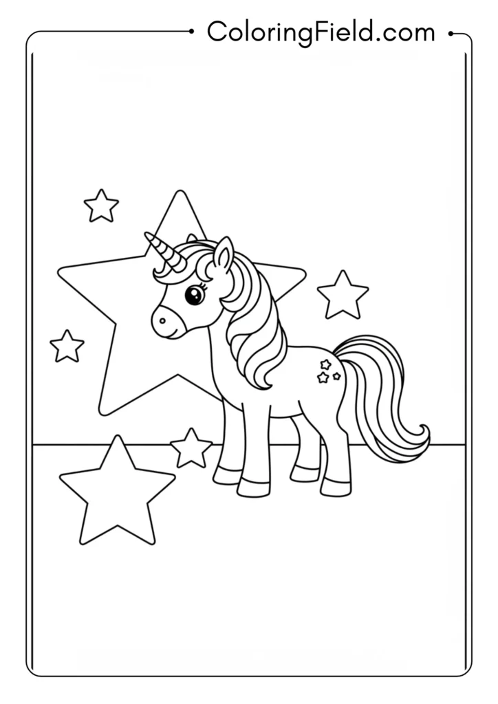 Unicorn with Simple Star