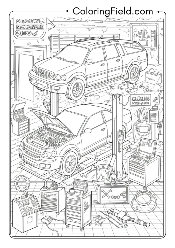Vehicle Maintenance Scene