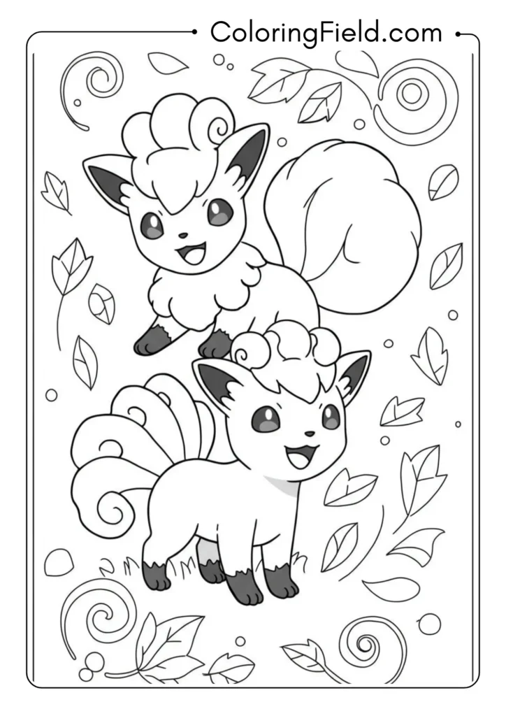 Vulpix and Alolan Vulpix together