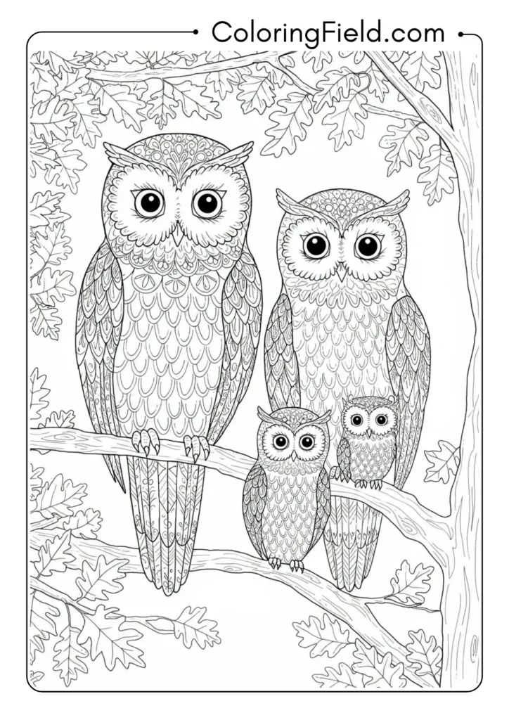 Wise Owl Family Portrait