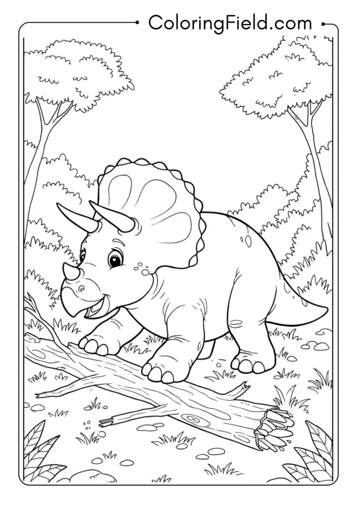 Young Triceratops with shorter horns and smaller frill