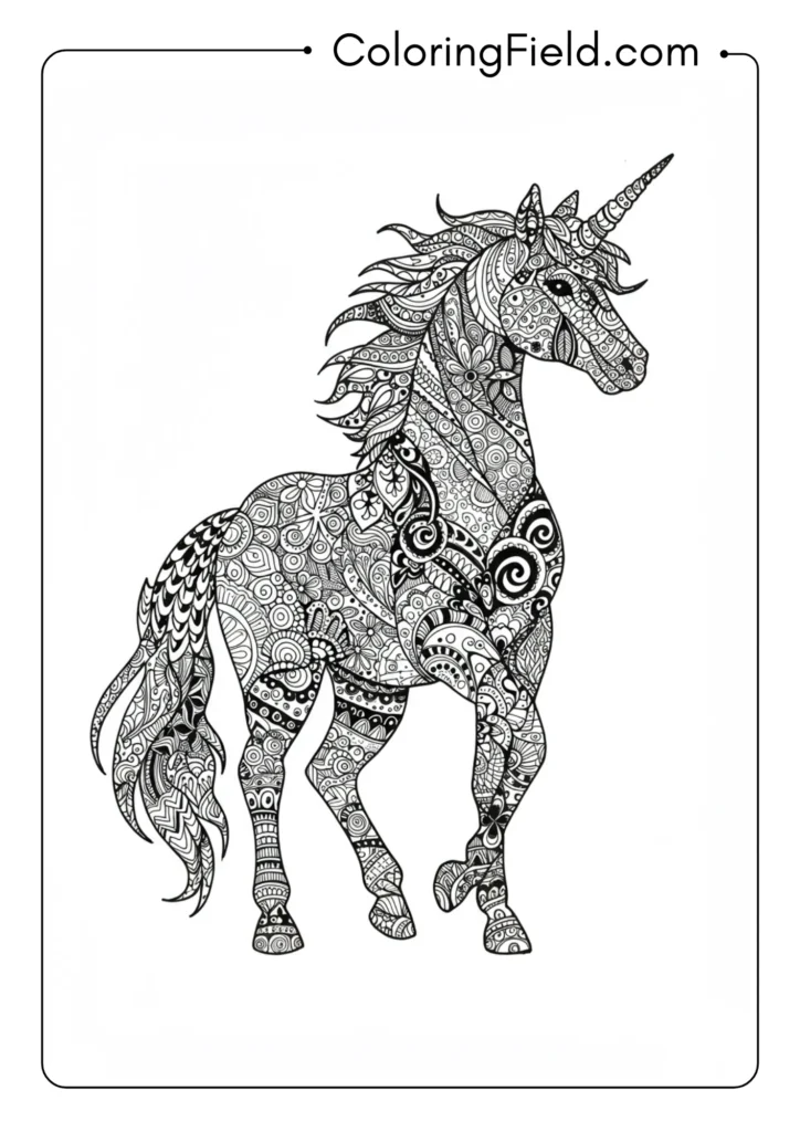 Zentangle Unicorn