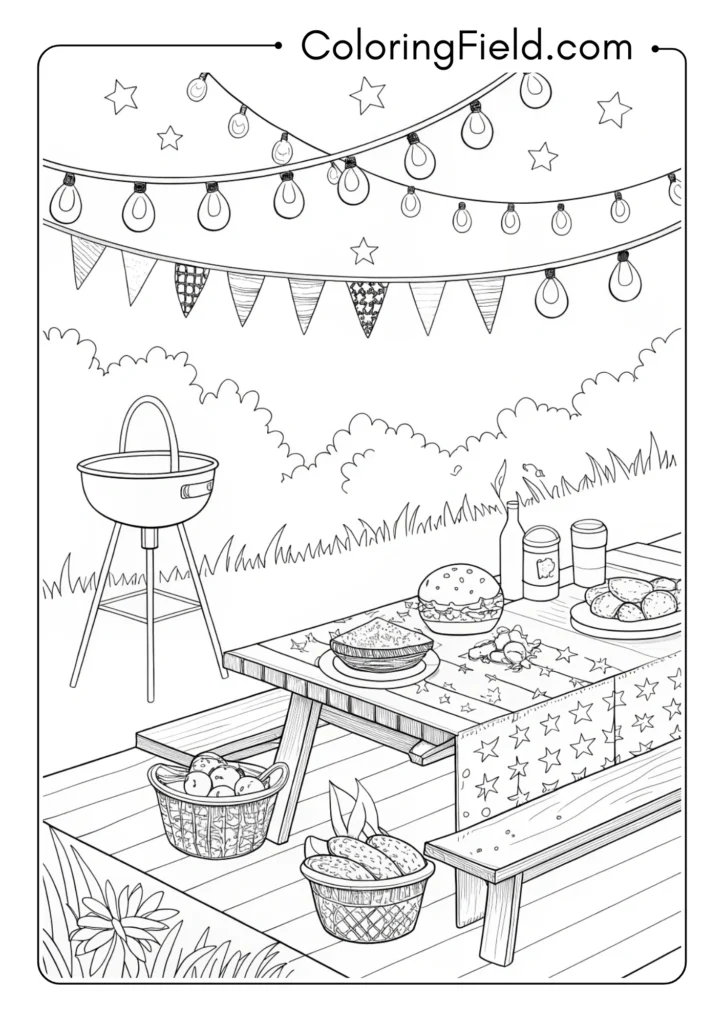 Backyard BBQ Setup