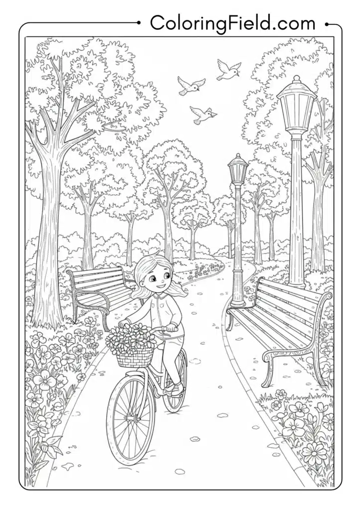 Bicycle Ride Through Park