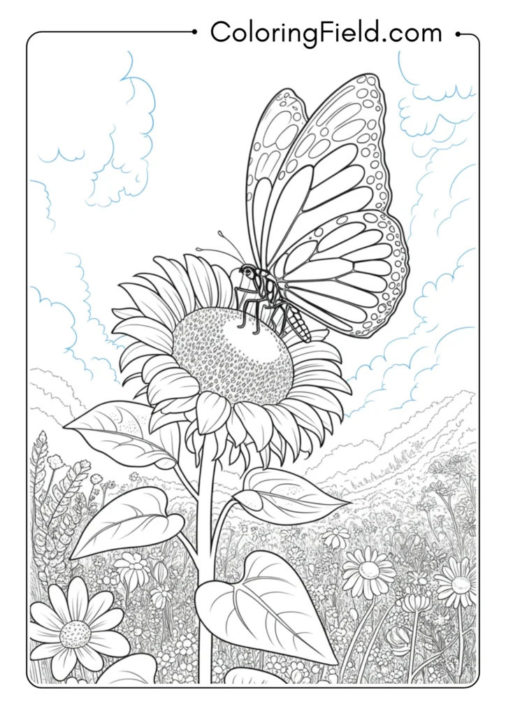 Butterfly on Sunflower