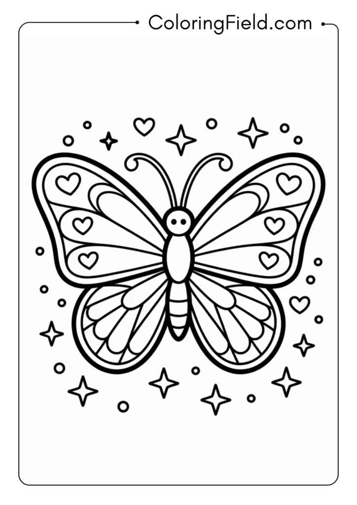 Butterfly with Hearts