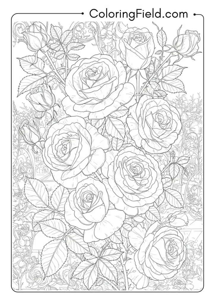 Detailed Rose Garden