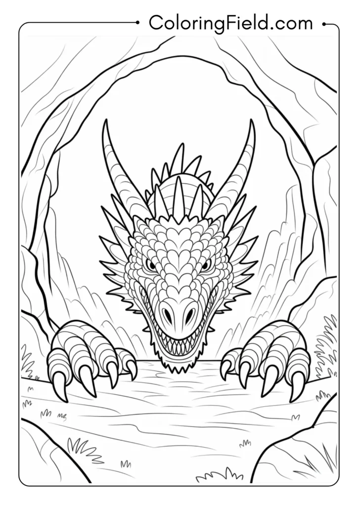 Dragon Emerging from Cave