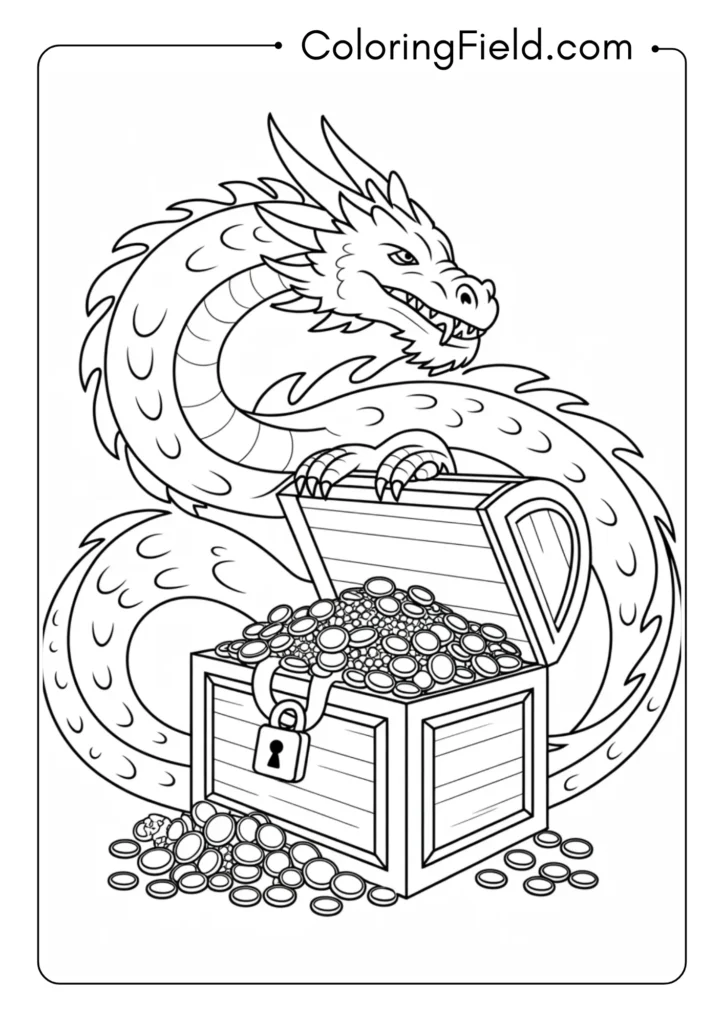 Dragon Guarding Treasure Chest