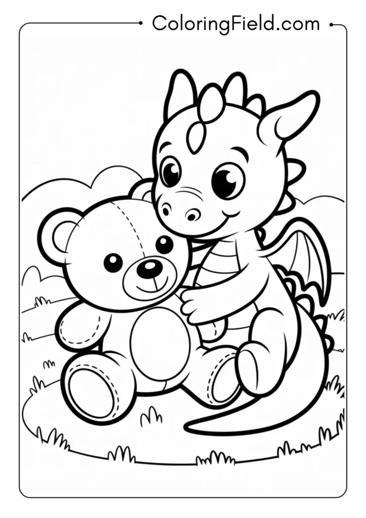 Dragon Hugging Teddy Bear