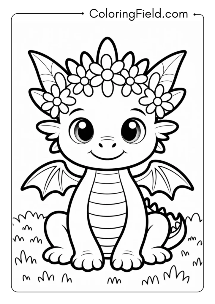 Dragon with Flower Crown