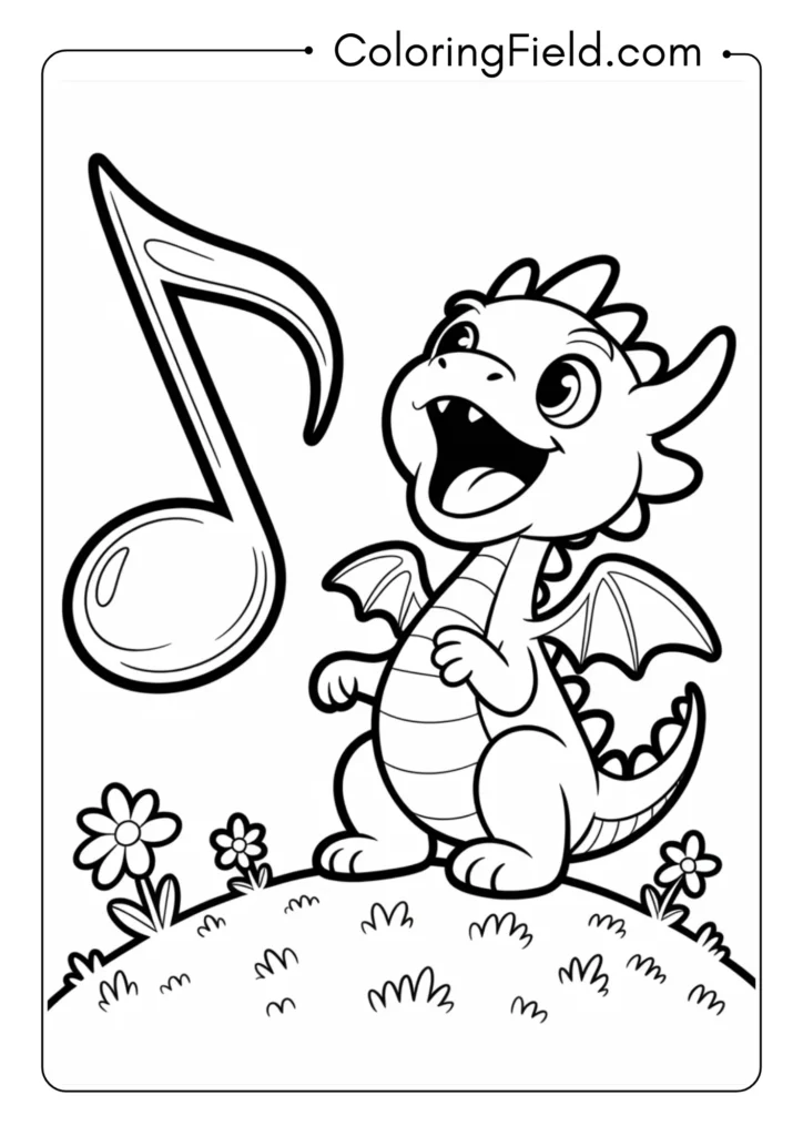 Dragon with Musical Note