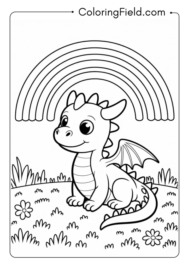 Dragon with Rainbow