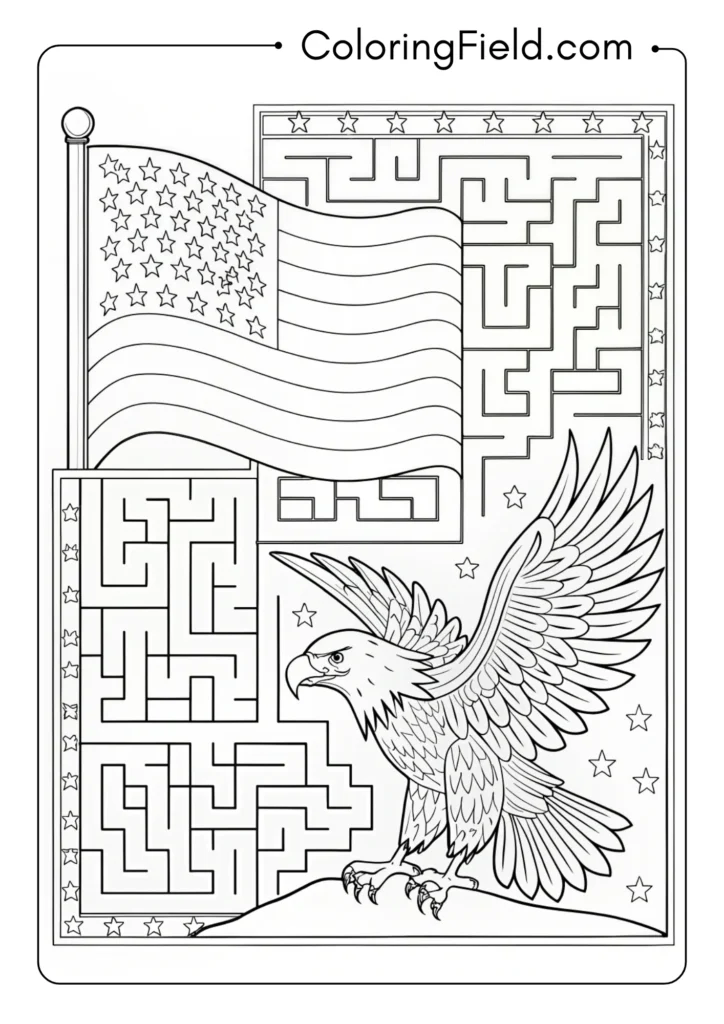 Eagle and Flag Maze