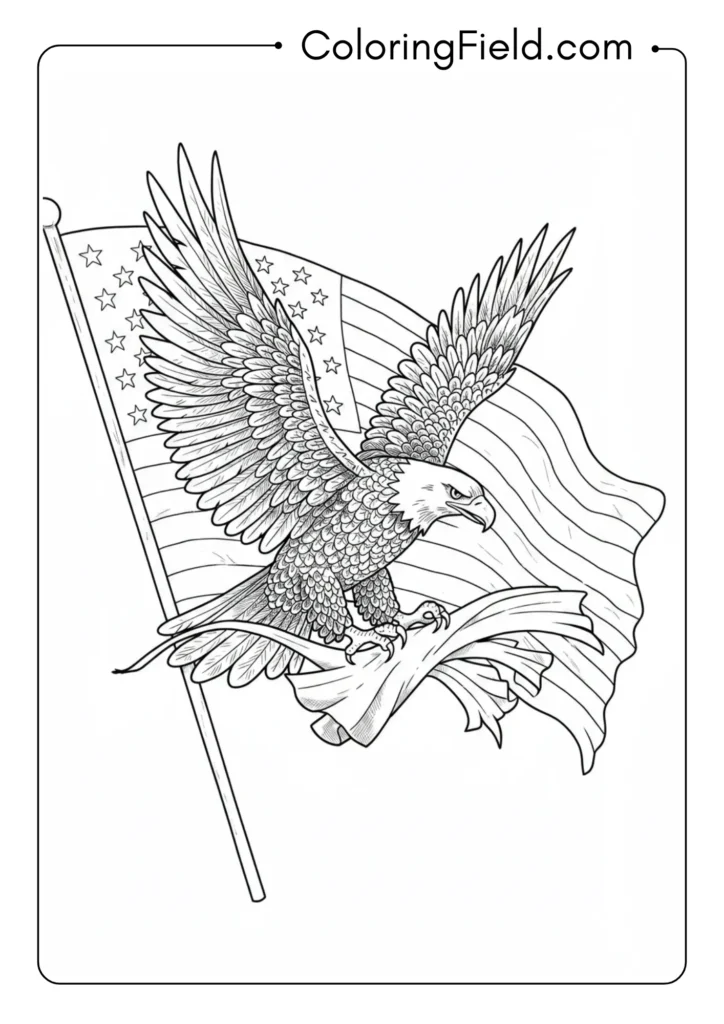 Eagle with Flag