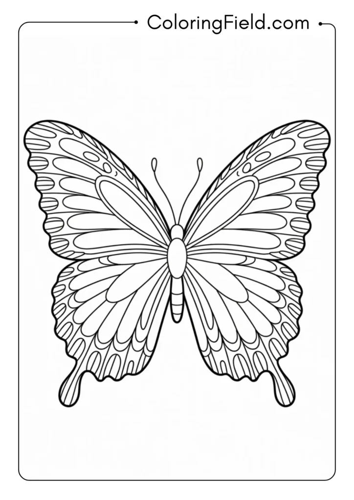 Feather Pattern Butterfly