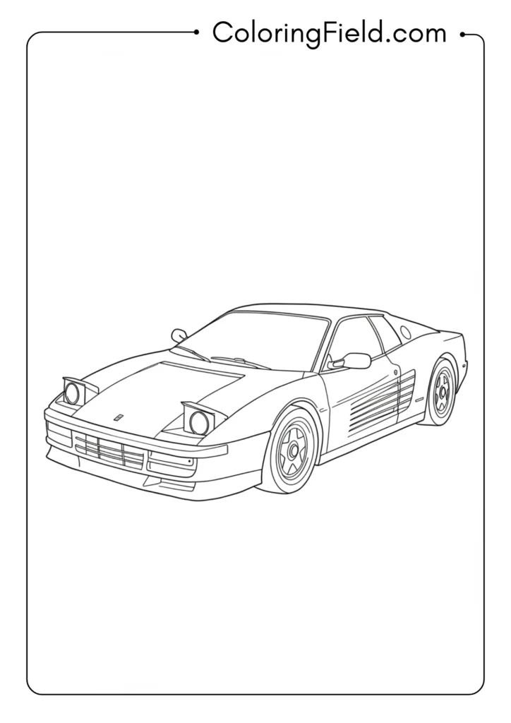 Ferrari Testarossa Side View