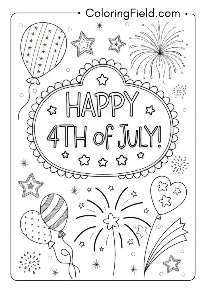 Happy 4th of July!_ Decorative Text
