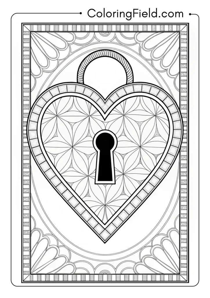 Heart shape with a keyhole in the center