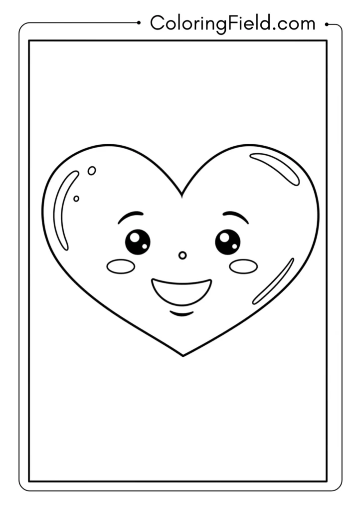 Heart shape with a smiling face