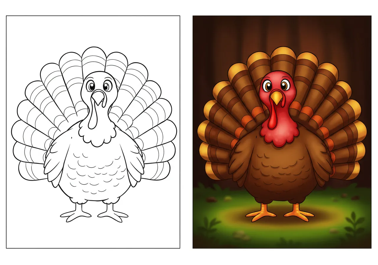 Turkey Coloring Pages