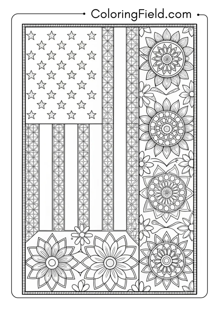 Intricate Flag with Patterns