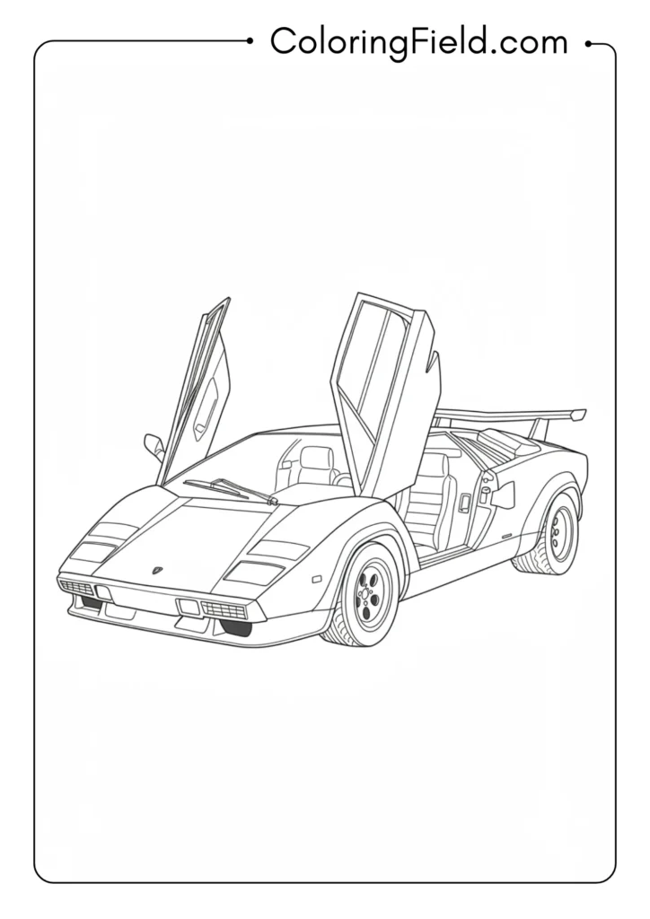 Lamborghini Countach Side Profile