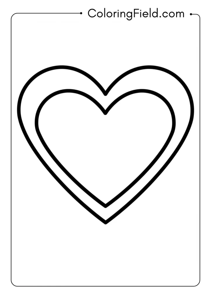 Large simple heart outline with thick black lines