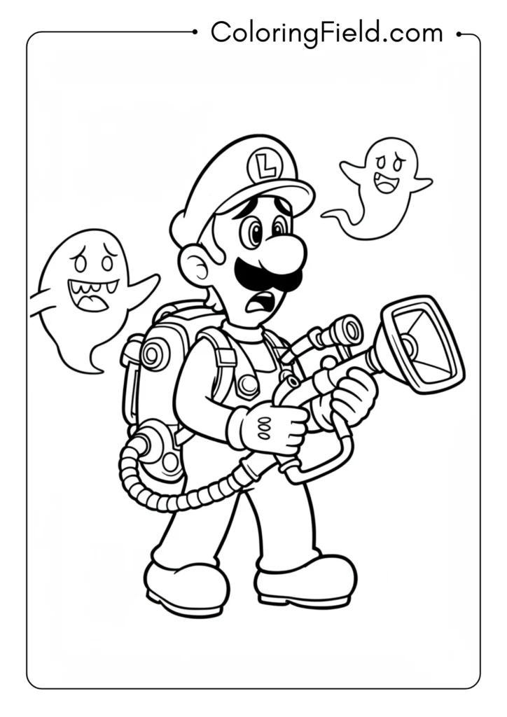 Luigi with Poltergust