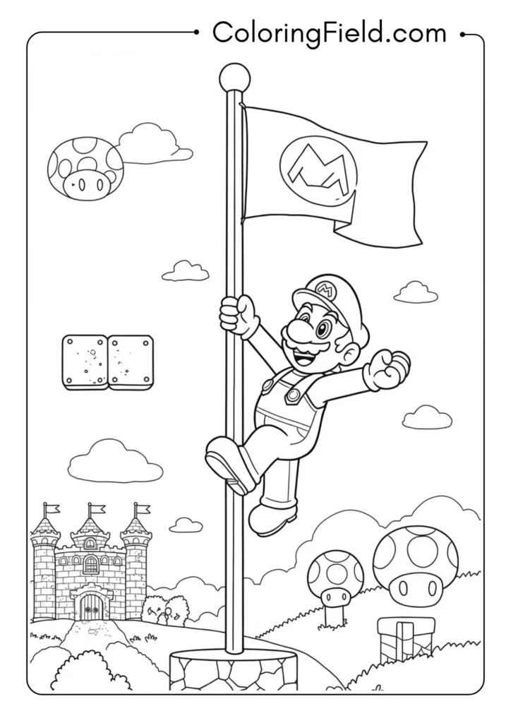 Mario Climbing Flag Pole