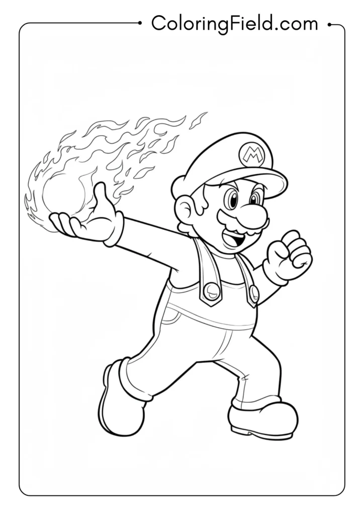 Mario with Fire Flower Power