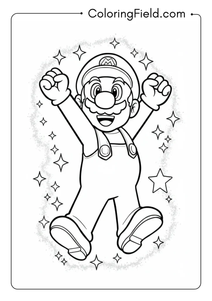 Mario with Super Star