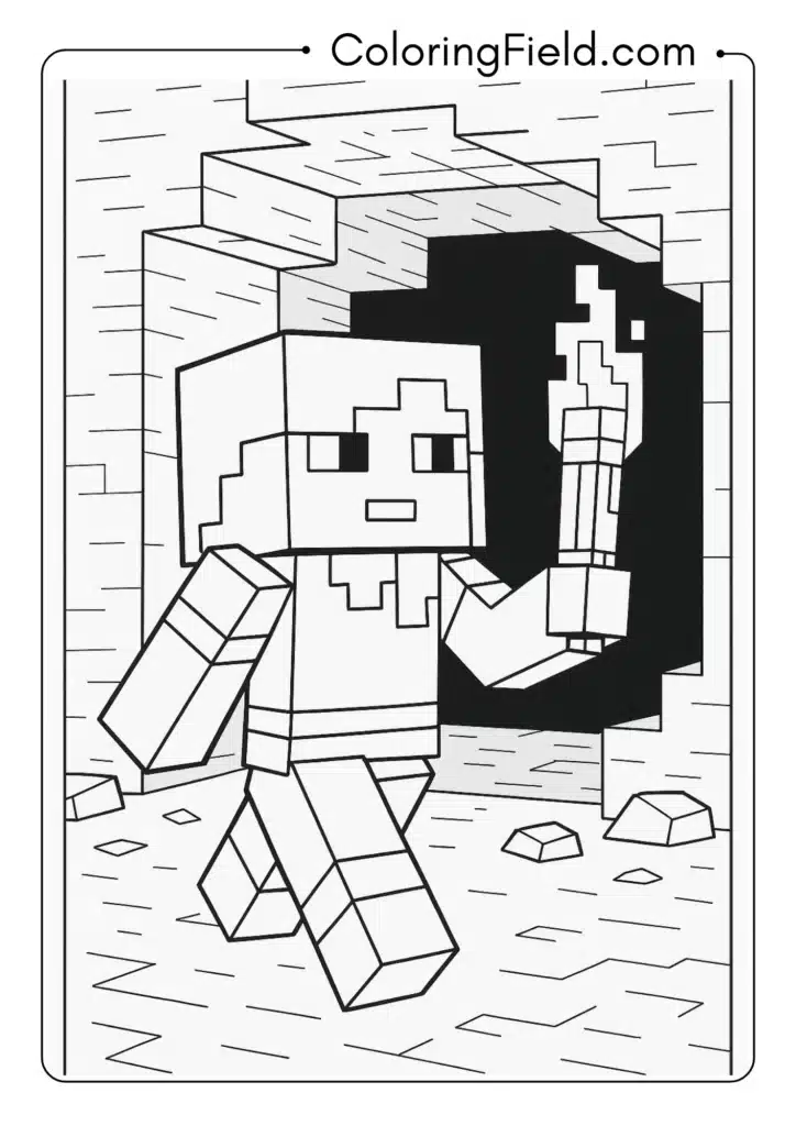 Minecraft Alex Exploring