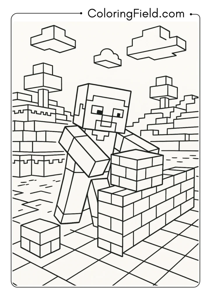 Minecraft Steve Building
