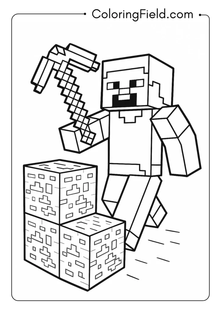 Minecraft Steve Mining