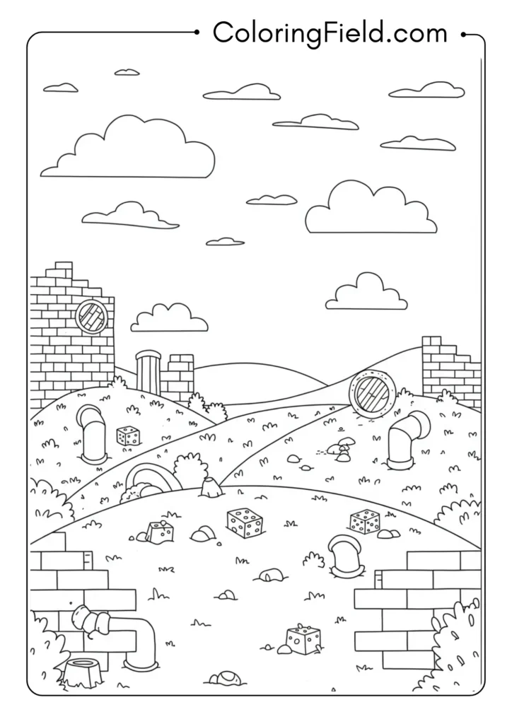 Mushroom Kingdom Scene