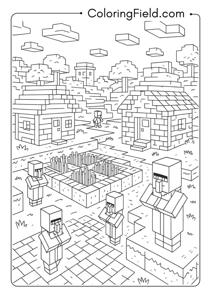 Official Minecraft Village Landscape