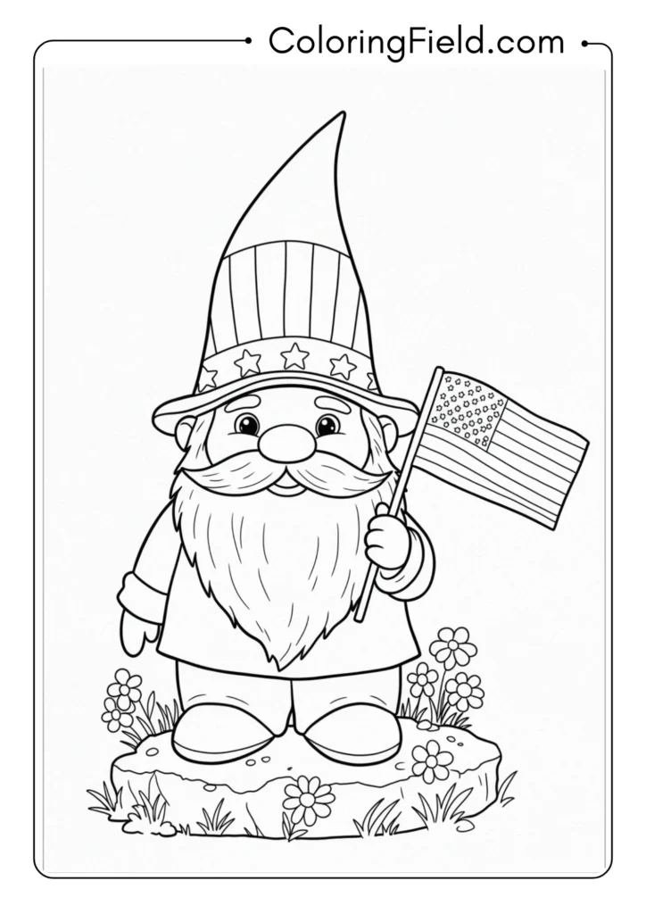 Patriotic Garden Gnome