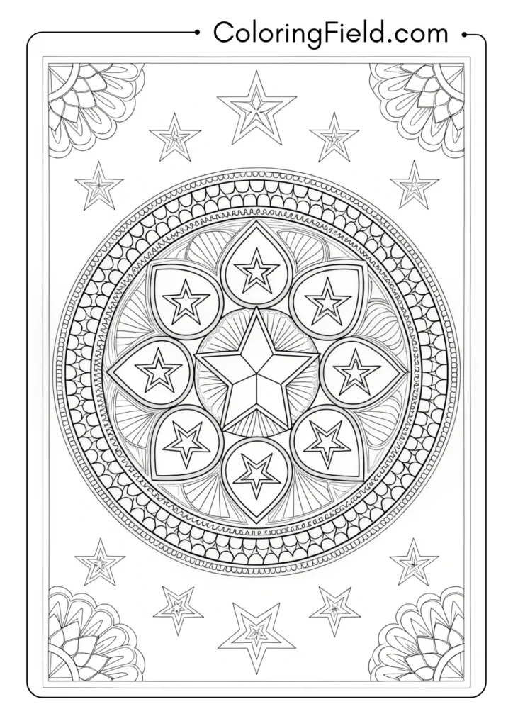 Patriotic Mandala - Stars