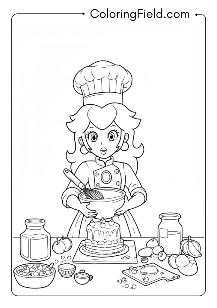 Princess Peach Baking