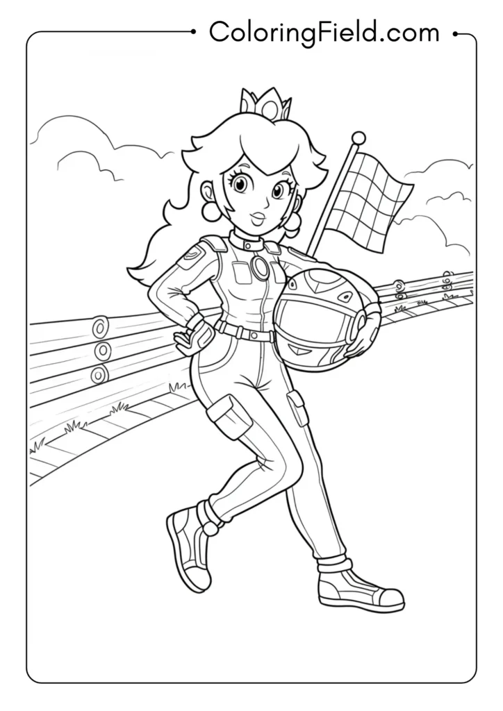 Princess Peach Racing Outfit