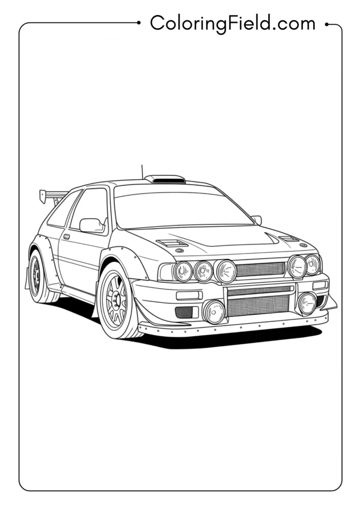 Rally Car Front View