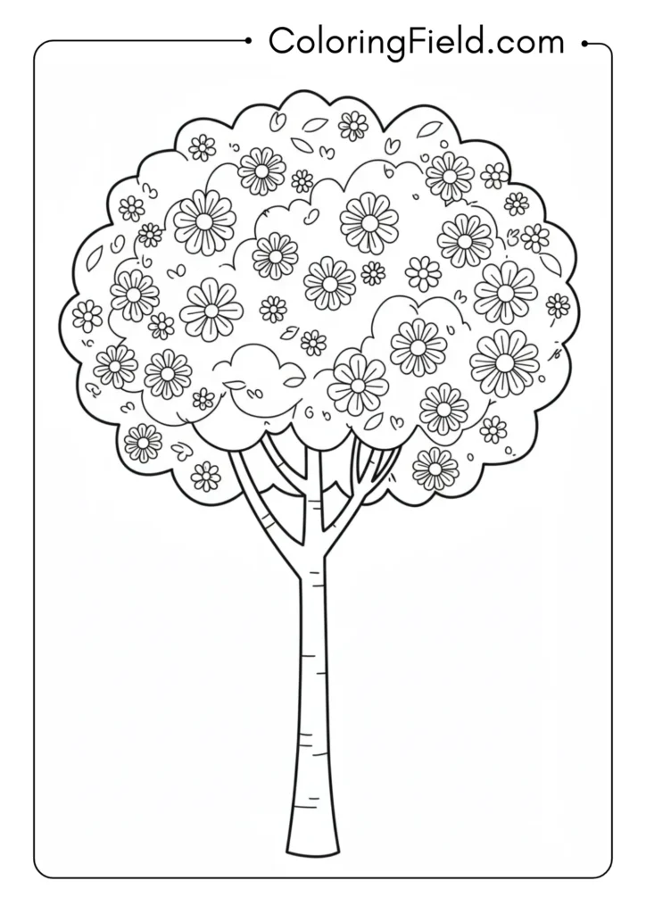Simple Tree with Blossoms