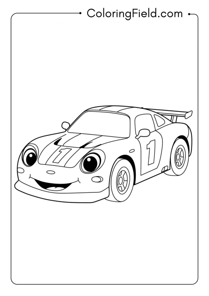 Smiling Race Car