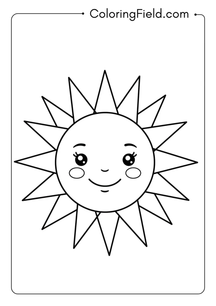 Smiling Sun with Rays