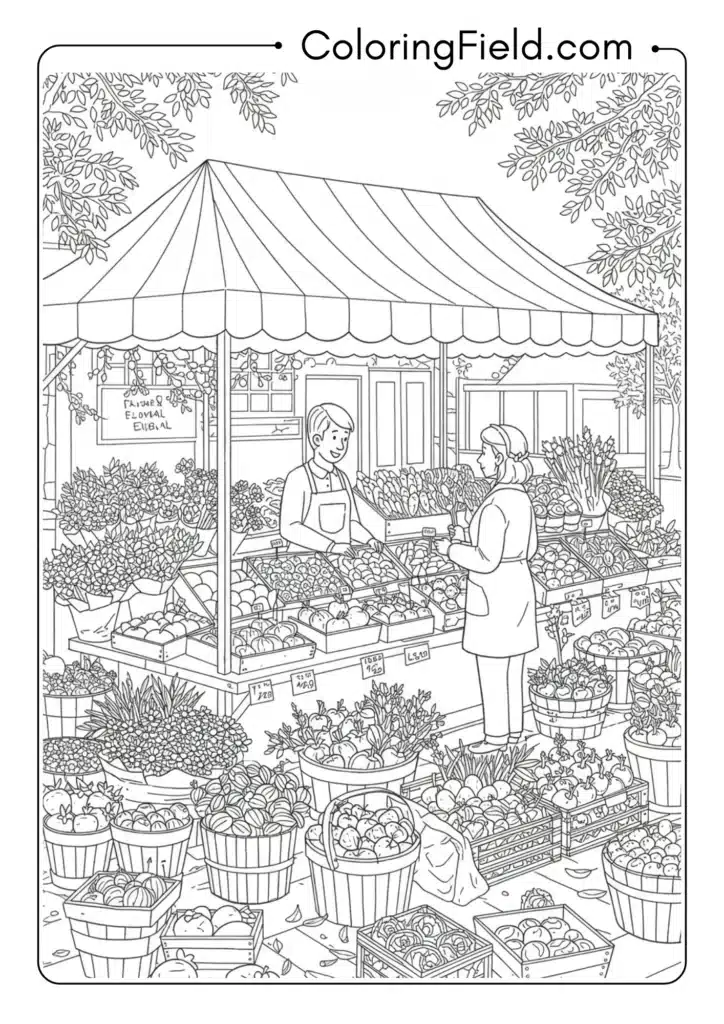 Spring Market Scene