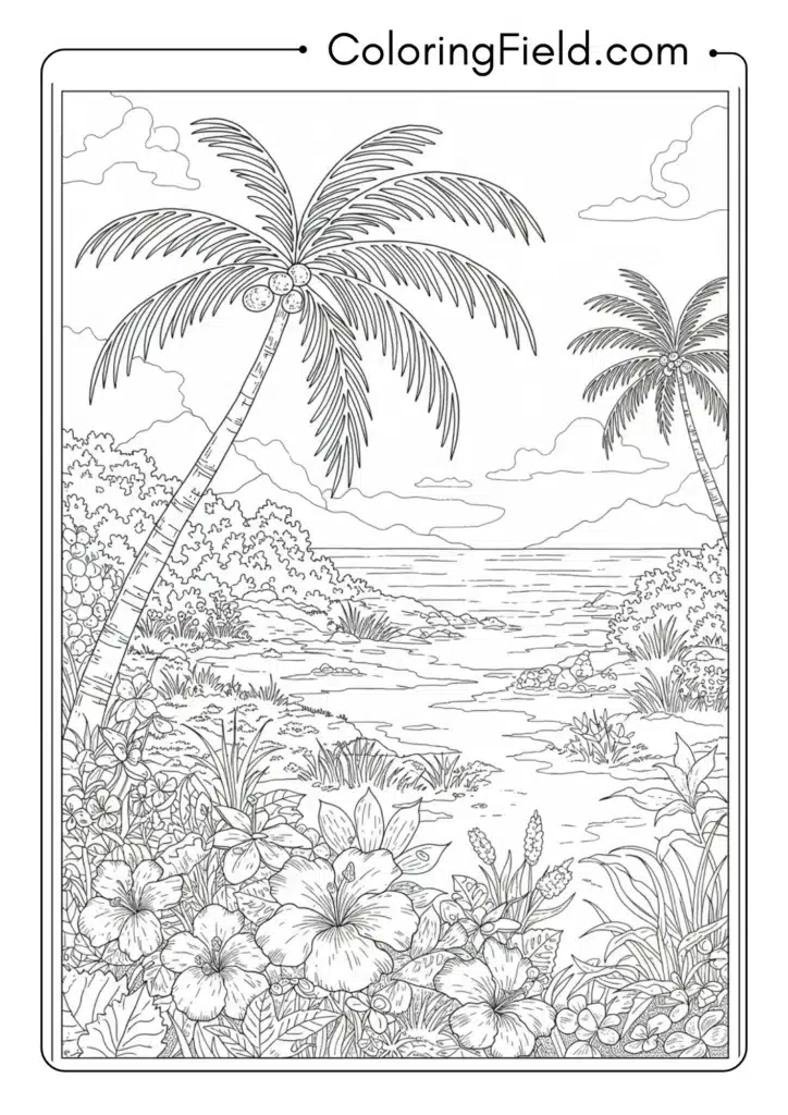 Tropical Scene Stitch